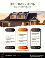 Black and White Wedding Photography Price List Flyer